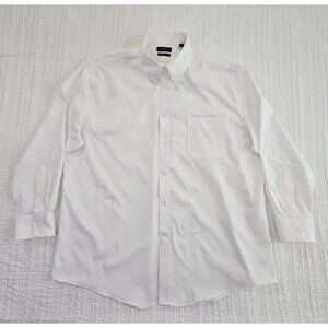Ralph Lauren Black Label Oxford Shirt Men's XL 17 1/2 32/33 LS White Stretch EUC